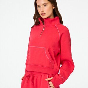 Roller Rabbit Hearts Embroidered Hudson Sweatshirt Size SCHERRY RED / S